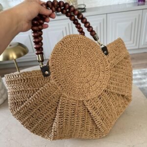 Handmade Crochet Fan Tote Bag