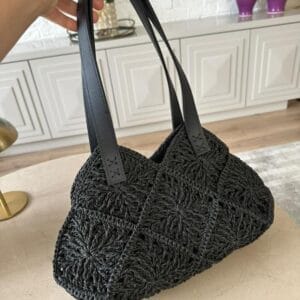 Handmade Crochet Patchwork Floral Bag