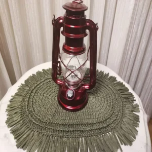 Alternative view of Oval Woven Table Placemat with Fringes