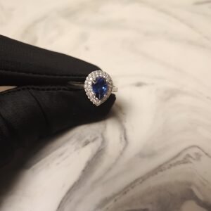 Sapphire Tear Ring
