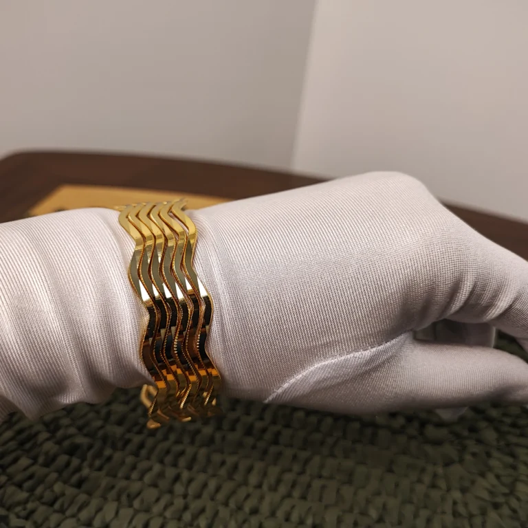 Wavy Glam Cuff Bracelet