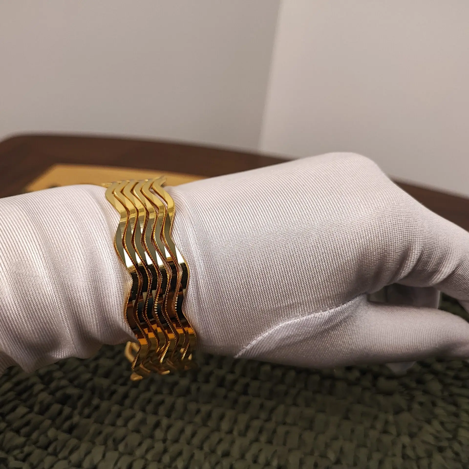 Wavy Glam Cuff Bracelet
