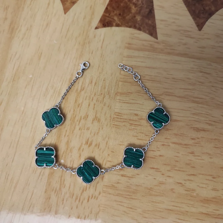 Emerald Clover Link Bracelet