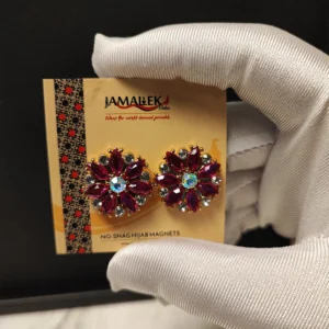 Alternative view of No-Snag Hijab Magnets -  Luxe Bloom Rhinestone Collection