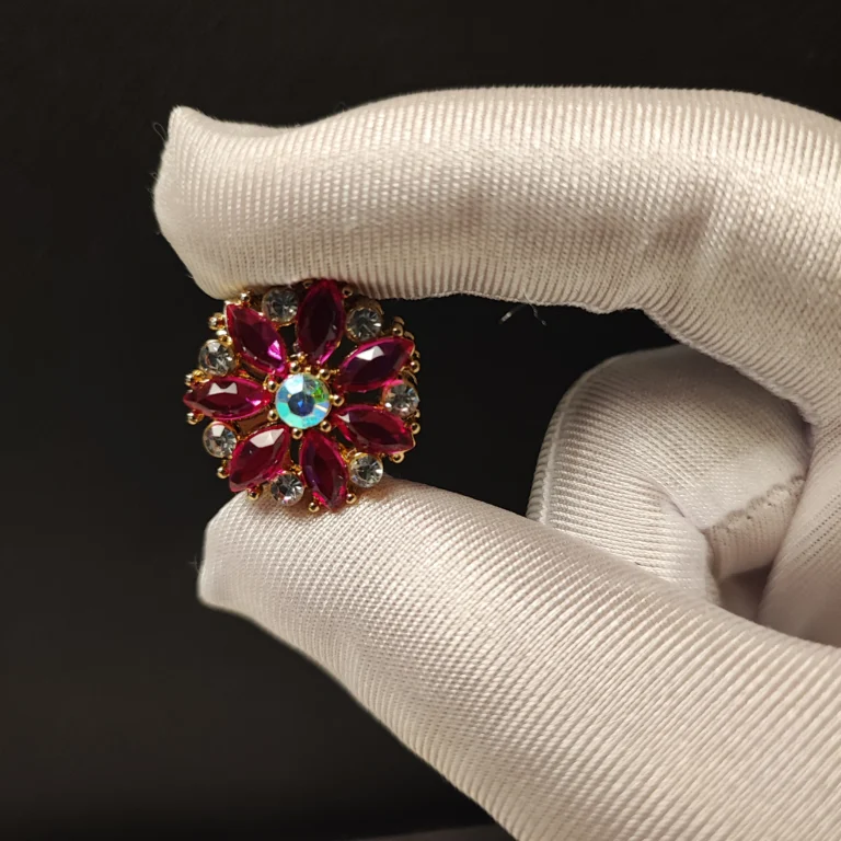 No-Snag Hijab Magnets -  Luxe Bloom Rhinestone Collection