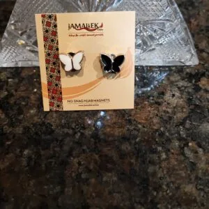 Alternative view of No-Snag Hijab Magnets - Butterfly Charm