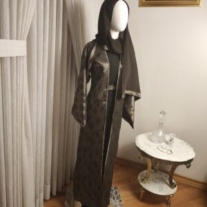 Dubai Collection - Layali Mocha Luster Abaya