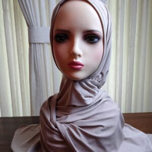Alternative view of Premium Polyester Button-Lock Hijab - Desert Rose Collection