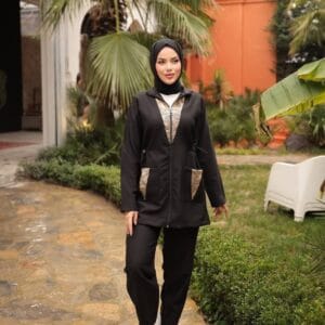 Two-Piece Modest Sets - Lamis Metallic Accent