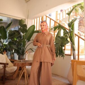 Two-Piece Modest Sets - Rawan Belted Flow