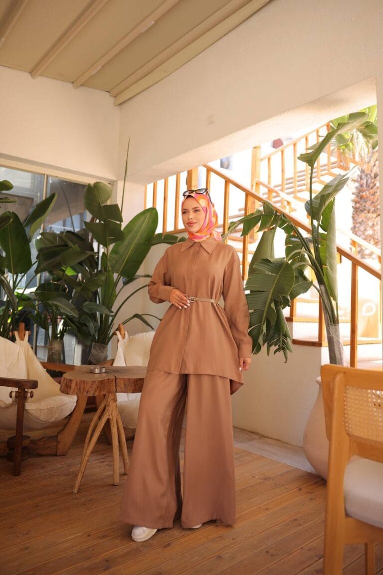Two-Piece Modest Sets - Rawan Belted Flow