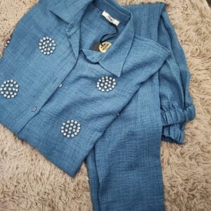 Two-Piece Modest Sets - Noor Denim Crystal