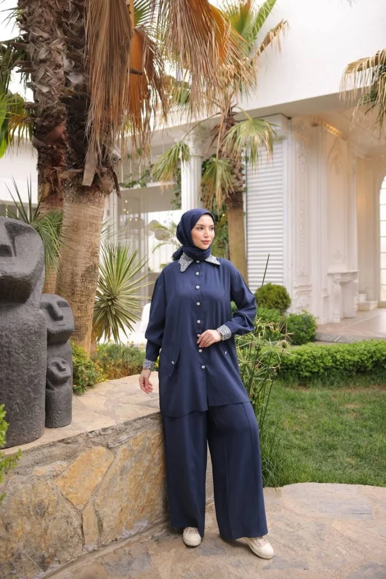 Two-Piece Modest Sets - Amani Crystal Collar