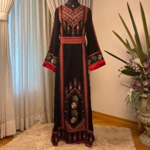 Abaya - Palestinian Crimson Crown