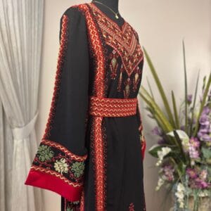 Alternative view of Abaya - Palestinian Crimson Crown